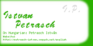 istvan petrasch business card